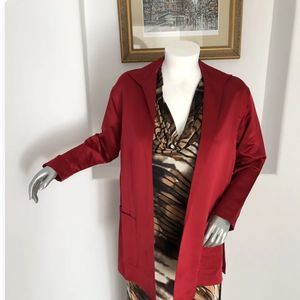 LAFAYETTE 148 NEW YORK WOMEN'S RED BLAZER JACKET OPEN FRONT